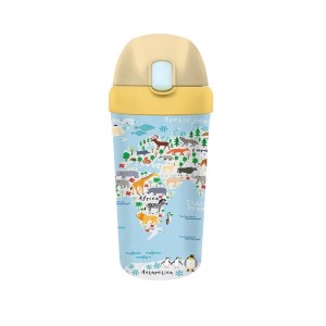 PLA ANIMAL WORLD PLA FLES MET STRO VOOR KINDEREN 400 ml - CHIC-MIC