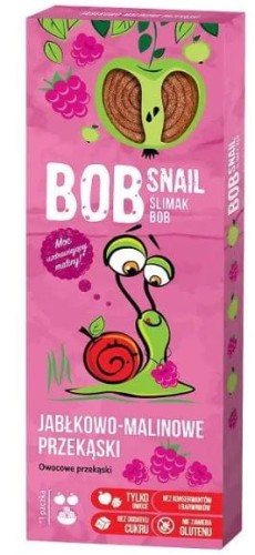PRZEKĄSKA ROLL JABŁKO - MALINA BEZ DODATKU CUKRU BEZGLUTENOWA 30 g - BOB SNAIL
