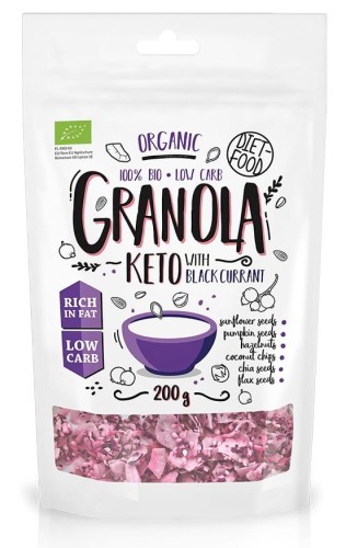 Keto granola z porzeczką BIO 200 g DIET FOOD
