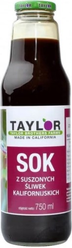 Sok Taylor z suszonych śliwek 100% - but. szkło 750 ml