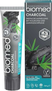 PASTA DO ZĘBÓW CHARCOAL BEZ FLUORU 100 g - BIOMED