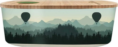 KUNSTSTOF LUNCHBOX MET VERDELER LUCHTBALLON VALLEY 800 ml - CHIC-MIC