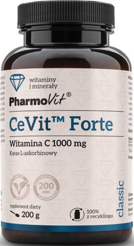 Vitamine C 1000 mg CeVit Forte-poeder 200 porties 200 g PharmoVit
