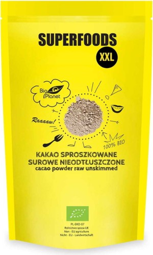 KAKAO SPROSZKOWANE SUROWE NIEODTŁUSZCZONE BIO 400 g - BIO PLANET
