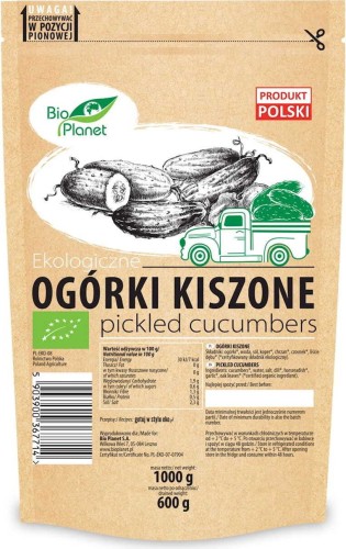 OGÓRKI KISZONE BIO 1 kg (600g) (DOYPACK) - BIO PLANET