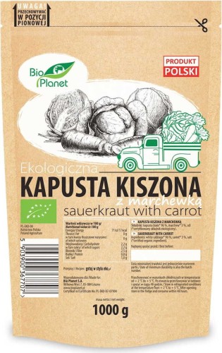 KAPUSTA KISZONA Z MARCHEWKĄ BIO 1 kg (DOYPACK) - BIO PLANET