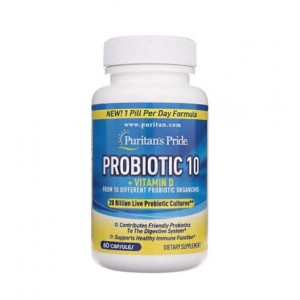 Probiotic 10 strains 20 mld of bacterias CFU 120 capsules Puritan's Pride