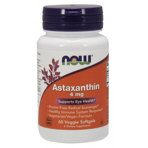 Naturalna Astaksantyna 4 mg 60 kapsułek Now Foods