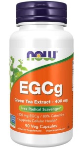 Now Foods EGCg Green Tea Extract 400 mg - Ekstrakt z zielonej herbaty 90 kapsułek wegańskich