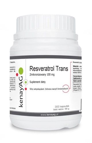 Zmikronizowany Resveratrol 100 mg 300 kapsułek KENAY