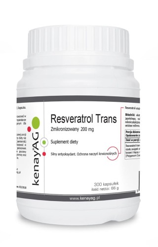 Zmikronizowany Resveratrol 200 mg 300 kapsułek KENAY