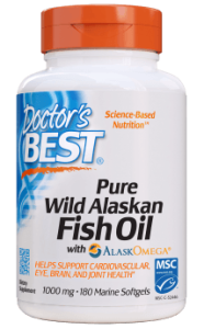 Reines wildes Fischöl aus Alaska 180 Kapseln DOCTOR'S BEST