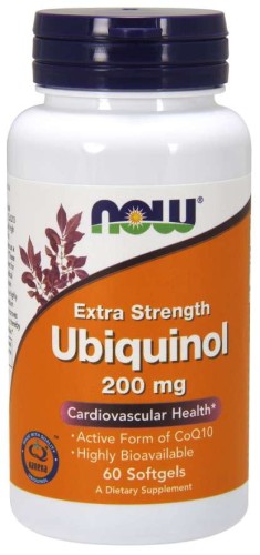 Ubichinol Koenzym Q10 200 mg 60 kapsułek NOW FOODS