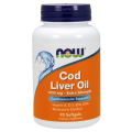 Cod Liver Oil Extra Strength  Tran 1000 mg 90 kapsułek NOW FOODS