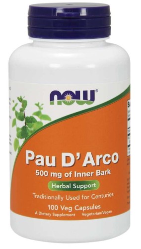 Now Foods Pau D'Arco, 500 mg 100 kapsułek