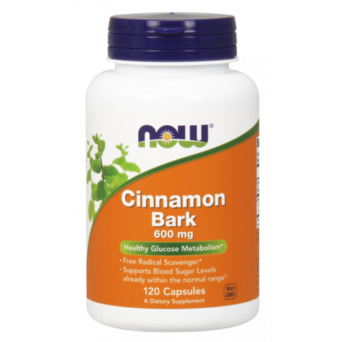 Cinnamon Bark  Kora Cynamonu 600 mg 120 kapsułek NOW FOODS