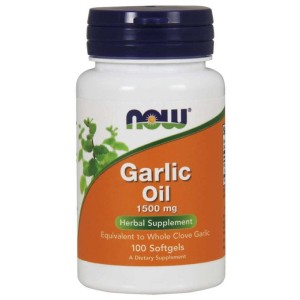 Garlic Oil  Olej z Czosnku 3 mg  Czosnek 100 kapsułek NOW FOODS