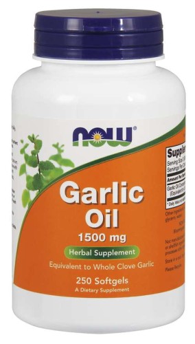 Garlic Oil Olej z Czosnku 3 mg Czosnek 250 kapsułek NOW FOODS