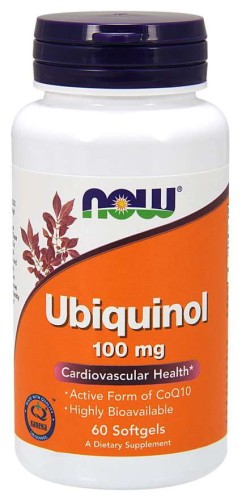 Ubichinol  Koenzym Q10 100 mg 60 kapsułek NOW FOODS