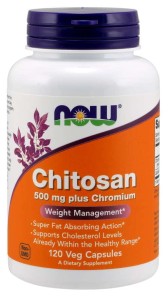 Chitosan  Chitozan 500 mg i Chrom 100 mcg 120 kapsułek NOW FOODS