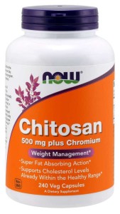 Chitosan  Chitozan 500 mg i Chrom 100 mcg 240 kapsułek NOW FOODS