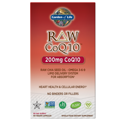 RAW CoQ10  Koenzym Q10 200 mg 60 kapsułek Garden of Life