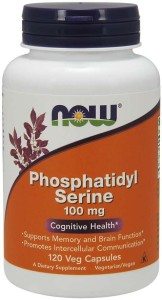 Phosphatidyl Serine  Fosfatydyloseryna 100 mg 120 kapsułek NOW FOODS
