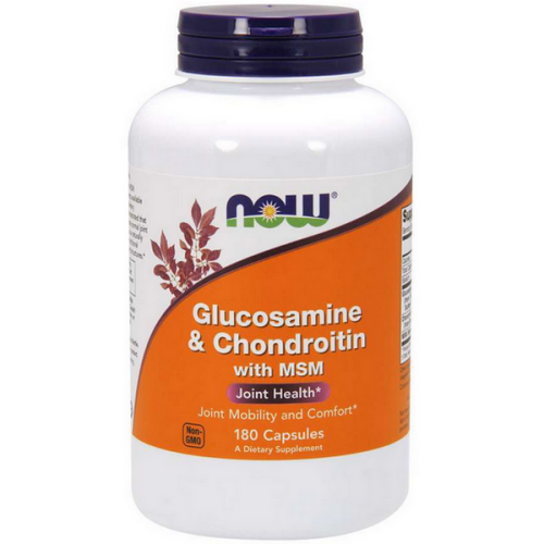 Glukozamina i Chondroityna z MSM 180 kapsułek NOW FOODS