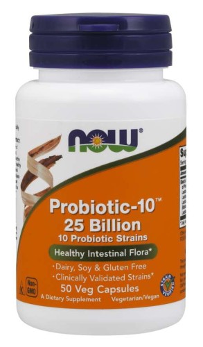 Probiotic10™ 25 Bilion 50 kapsułek NOW FOODS