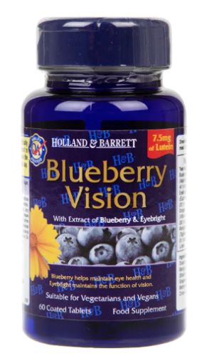 Blueberry Vision 60 Tabletten HOLLAND & BARRETT