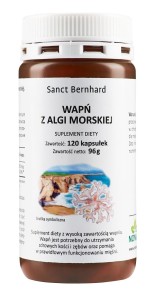 Wapń z Algi Morskiej 120 kapsułek Kräuterhaus Sanct Bernhard KG