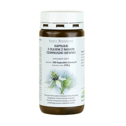 Olej z Czarnuszki siewnej 500 mg 180 kapsułek Kräuterhaus Sanct Bernhard KG