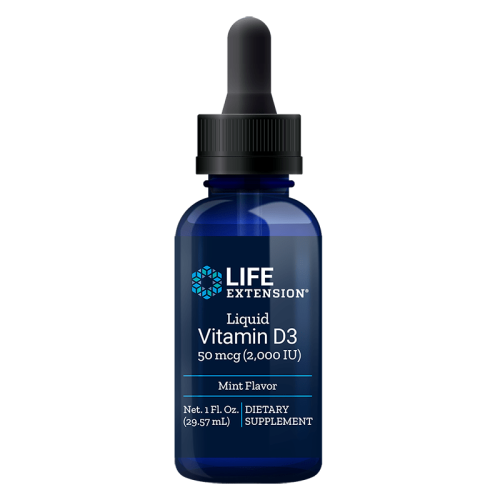 Witamina D3 2000 IU  miętowa 29,57 ml Life Extension
