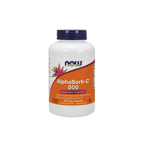 Neutrales Vitamin C Calciumascorbat alphasorbc 500 MG 180 Kapseln NOW FOODS
