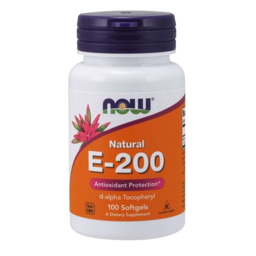 Witamina E 200 IU 100 kapsułek NOW FOODS