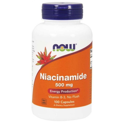 Witamina B3  Niacyna Niacinamide 500 mg 100 kapsułek NOW FOODS