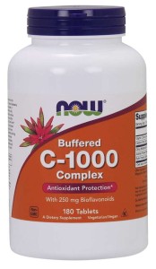 C1000 Buforowana Witamina C i Bioflawonoidy Cytrusowe 180 tabletek NOW FOODS