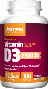 Witamina D3 2500 IU 100 kapsułek JARROW FORMULAS