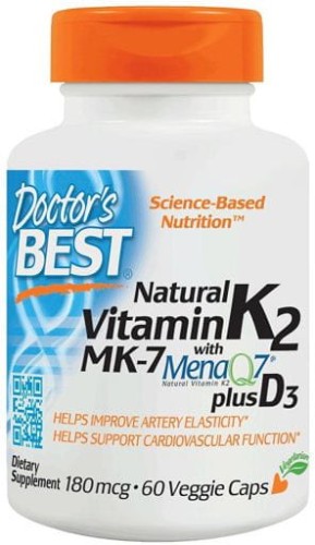 Witamina K2 MK7 plus D3 60 kapsułek Doctor's Best