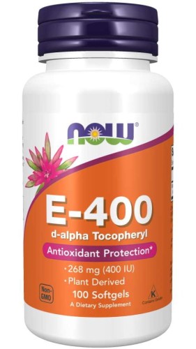 Witamina E 400 100 kapsułek NOW FOODS