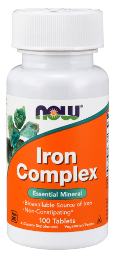 Iron Complex  Żelazo 100 tabletek NOW FOODS
