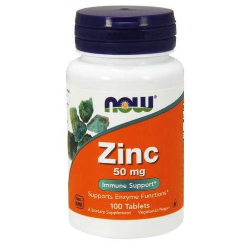 Zinc  Cynk 50 mg  Glukonian Cynku 100 tabletek NOW FOODS
