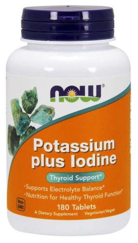 Potassium plus Iodine  Potas i Jod 180 tabletek NOW FOODS