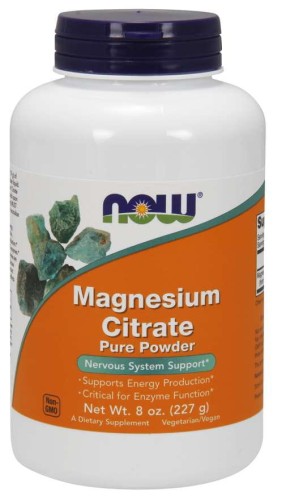 Magnesium Citrate  Cytrynian Magnezu 227 g NOW FOODS