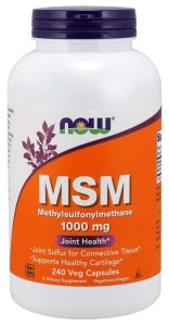 Siarka MSM  Metylosulfonylometan 1000 mg 240 kapsułek NOW FOODS