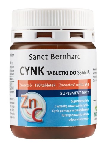 Cynk i Witamina C 120 tabletek Kräuterhaus Sanct Bernhard KG