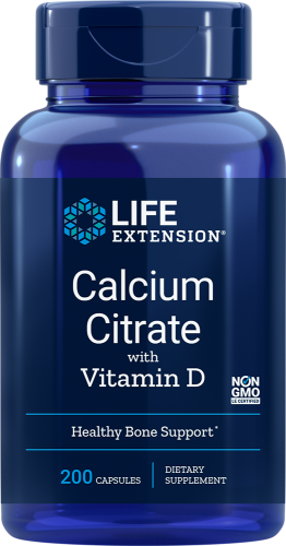 Calcium Citrate with Vitamin D 200 kapsułek Life Extension