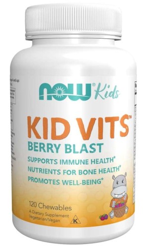 Witaminy i minerały dla dzieci Kid Vits 120 tabletek NOW FOODS