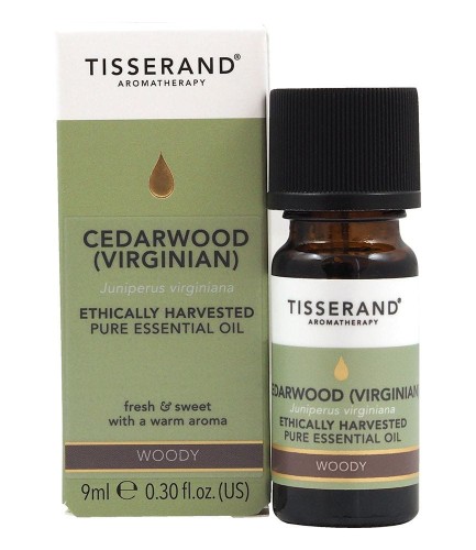 Cedarwood Virginian Ethically Harvested  Olejek z Drzewa Cedrowego 9 ml Tisserand Aromatherapy