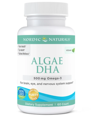 Nordic Naturals Algae wegańskie Omega-3 500 mg  60 kapsułek